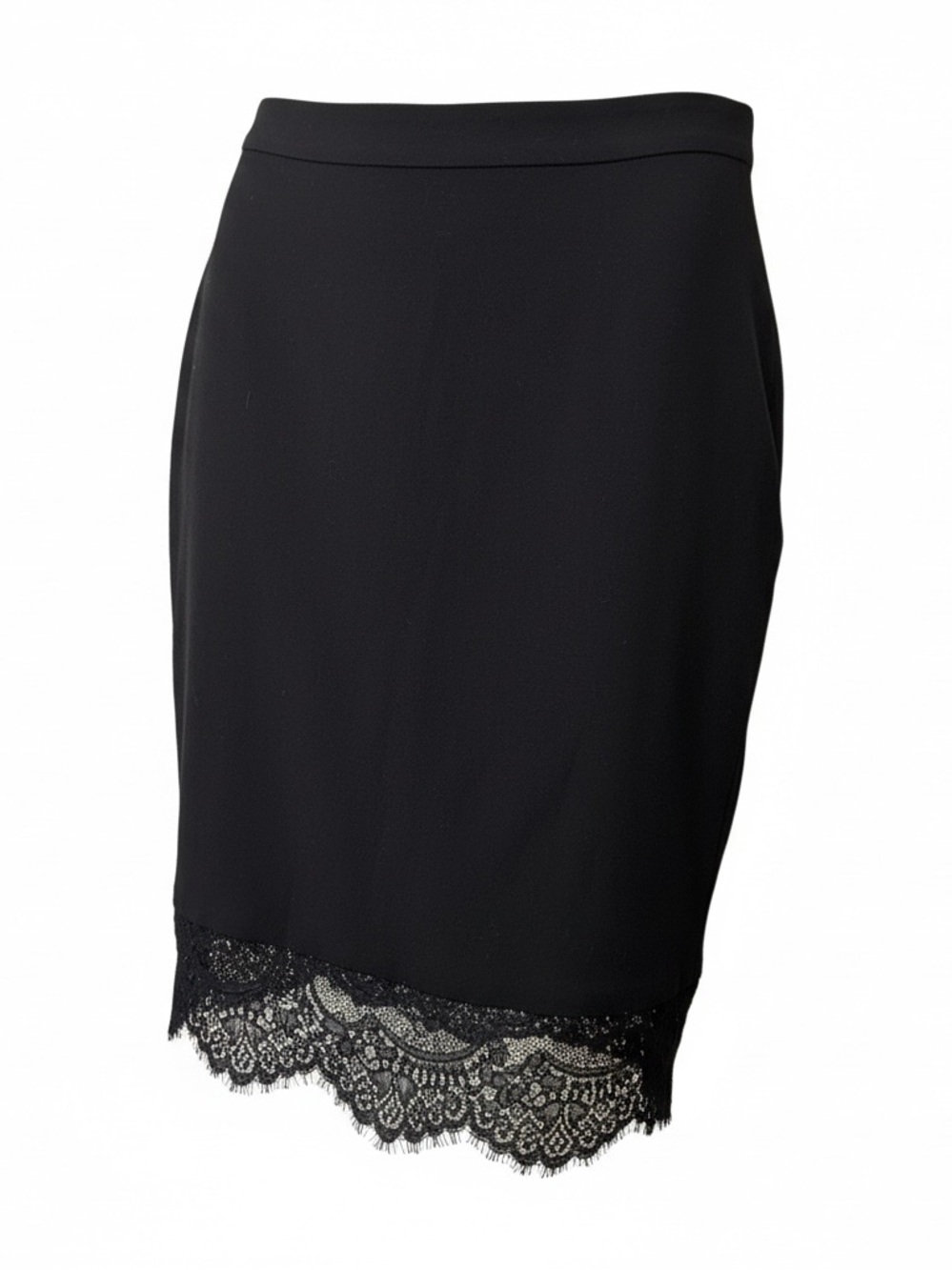 Guess Black Lace-Trim Pencil Skirt